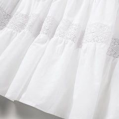 White Cotton Lawn Sleeveless Dress White | Stetson Women