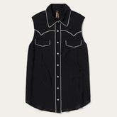 Black Sleeveless Western Shirt Black | Stetson Women