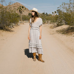Stars Print Dress White | Stetson Women