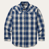Blue Ombre Plaid Western Shirt Blue | Stetson Men
