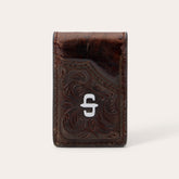 Tooled Embossed Croco Money Clip Brown | Stetson Men