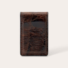 Tooled Embossed Croco Money Clip Brown | Stetson Men