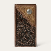 Hair-On-Hide Concho Checkbook Vintage Brown | Stetson Men