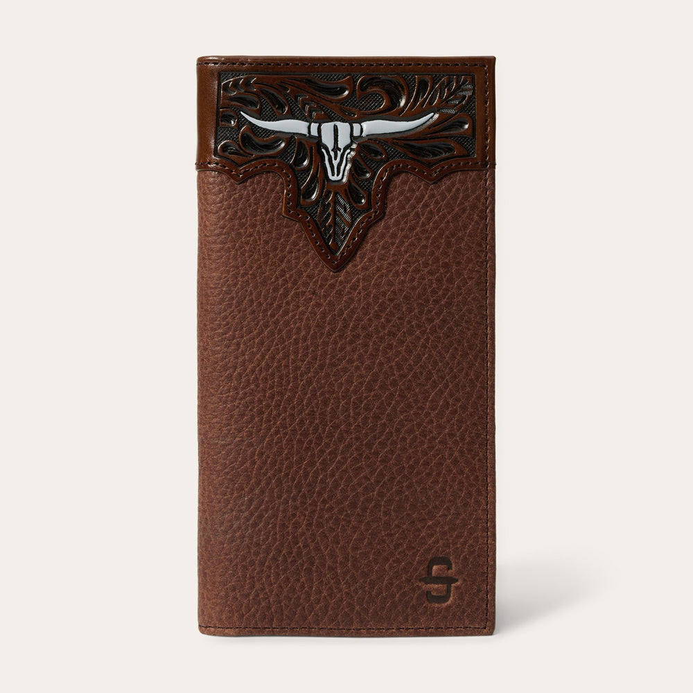 Steer Head Checkbook Brown | Stetson Men