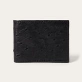 Ostrich Bi-Fold Wallet Black Classic | Stetson Men