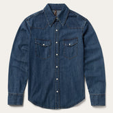 Dark Denim Snap Western Shirt Blue | Stetson Women