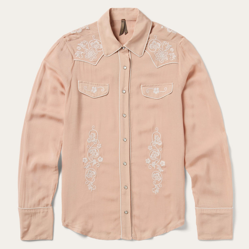 Blush Embroidered Western Shirt Pink | Stetson Women