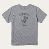 Bronco Rider Graphic Tee Grey | Stetson Men