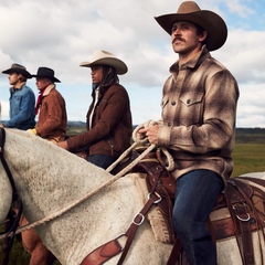 Wool Plaid Shirt Jacket Brown | Stetson Men