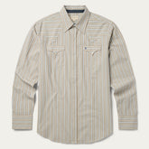 Ticking Stripe Western Shirt Brown | Stetson Men