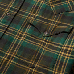 Brushed Flannel Western Shirt Green | Stetson Men