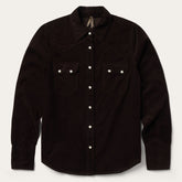 Corduroy Denim Western Shirt Brown | Stetson Women