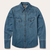 Chocolate Snap Western Denim Shirt Blue | Stetson Women