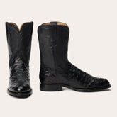 Austin Ostrich Roper Boots Black | Stetson