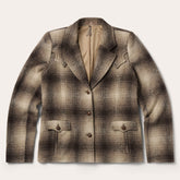 Wool Plaid Western Blazer Brown | Stetson Women