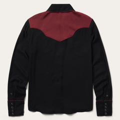 Piped Western Blouse Black | Stetson Women