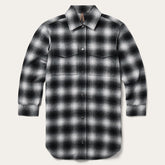 Ombre Oversized Shirt Jacket Black | Stetson Women