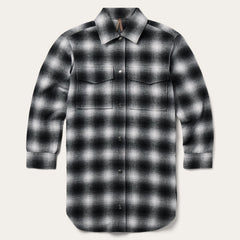 Ombre Oversized Shirt Jacket Black | Stetson Women