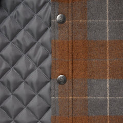 Plaid Western Shirt Jacket Brown | Stetson Men