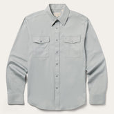 Brushed Twill Western Shirt Slate Green | Stetson Men