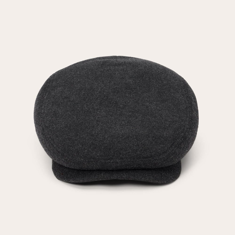 Wool Cashmere Driver Cap Anthra Melange | Stetson Hats