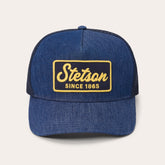 Dark Denim 1865 Patch Trucker Cap Blue | Stetson Hats