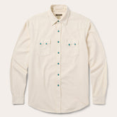 Turquoise Snap Western Denim Shirt Cream | Stetson Men