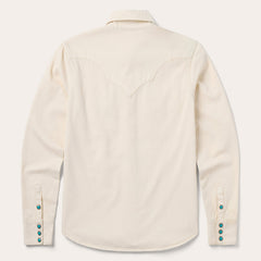 Turquoise Snap Western Denim Shirt Cream | Stetson Women