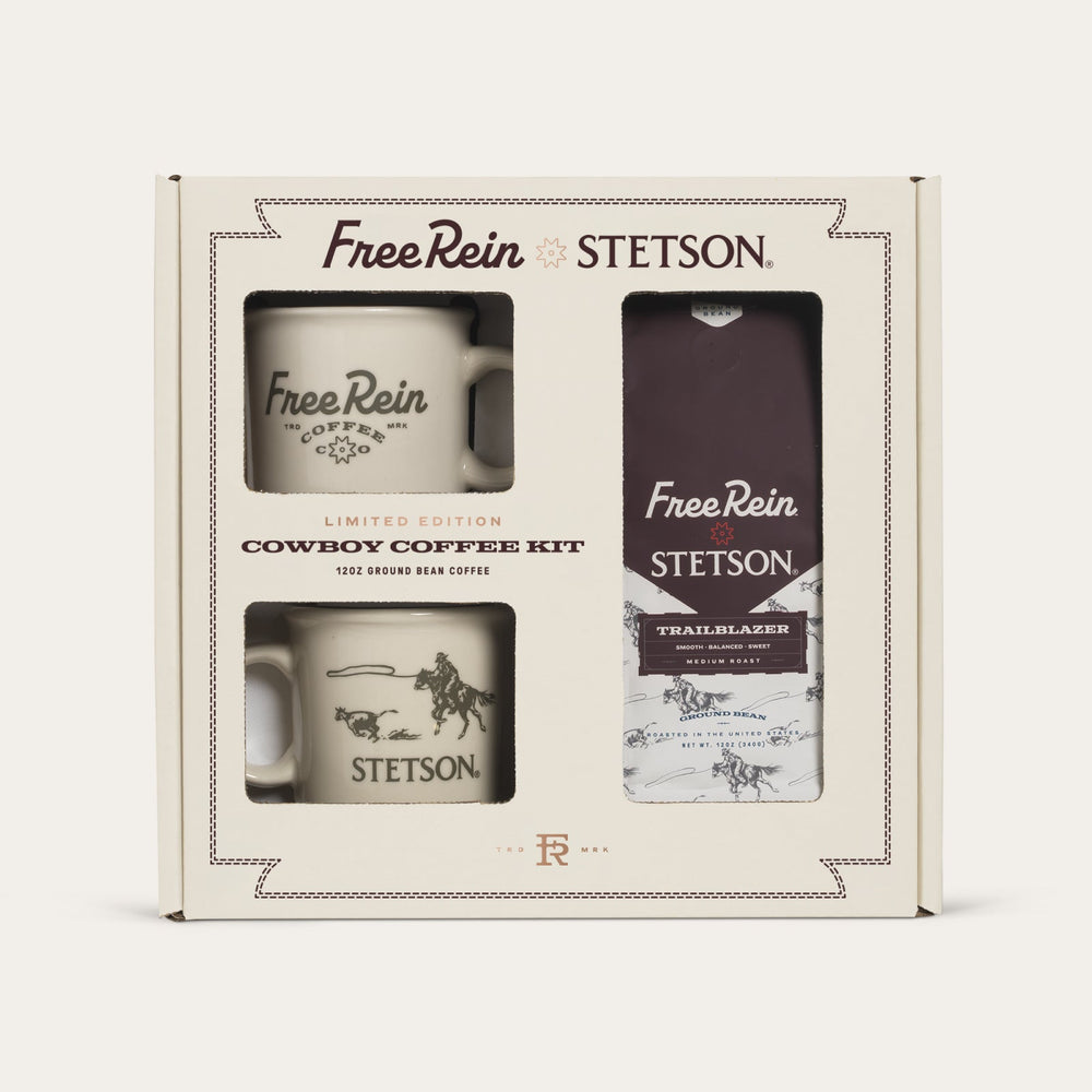 Stetson X Free Rein Cowboy Coffee Kit White | Stetson
