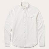 Peached Oxford Button-Down Shirt White | Stetson Men