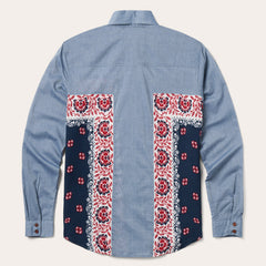 Chambray Bandana Shirt Blue | Stetson Women