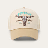 Skull Trucker Hat Off White / Khaki | Stetson Hats