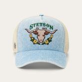 Longhorn Trucker Hat Light Denim | Stetson Hats