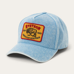 Buffalo Patch Trucker Hat Light Denim | Stetson Hats