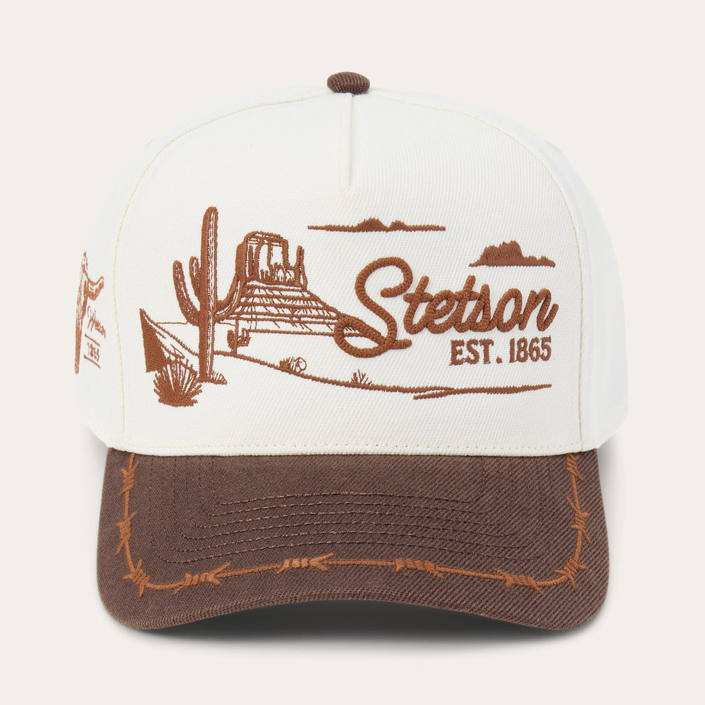 Landscape Trucker Hat Off White / Brown | Stetson Hats