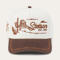 Landscape Trucker Hat Off White / Brown | Stetson Hats