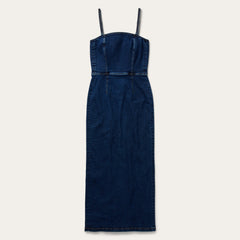 Stretch Denim Fitted Dress Blue | Stetson Women