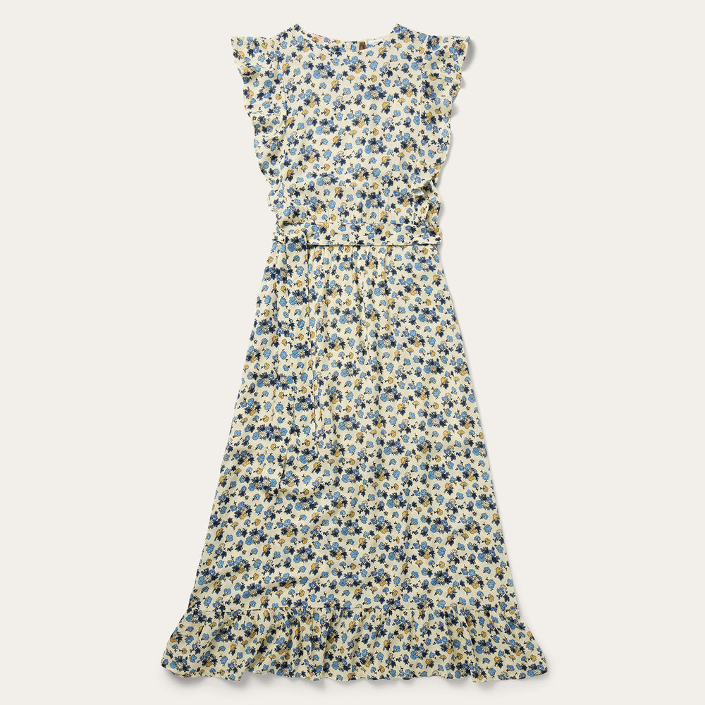 Field Flowers Print Peasant Dress Yellow | Stetson Women