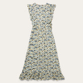 Field Flowers Print Peasant Dress Yellow | Stetson Women