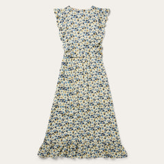 Field Flowers Print Peasant Dress Yellow | Stetson Women