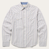 Ombre Stripe Western Shirt Brown | Stetson Men