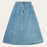 Light Wash Denim Skirt Blue | Stetson Women