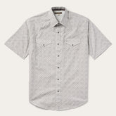 Pewter Filigree Short-Sleeve Western Shirt Grey | Stetson Men