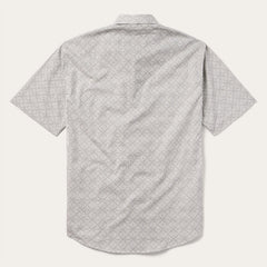 Pewter Filigree Short-Sleeve Western Shirt Grey | Stetson Men