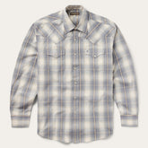 Smoke Diamonds Plaid Western Shirt Grey | Stetson Men