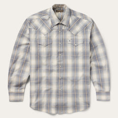 Smoke Diamonds Plaid Western Shirt Grey | Stetson Men