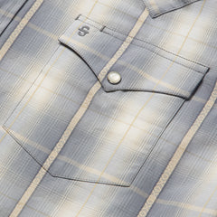 Smoke Diamonds Plaid Western Shirt Grey | Stetson Men