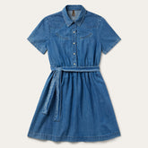 Smile Pocket Denim Dress Blue | Stetson Women