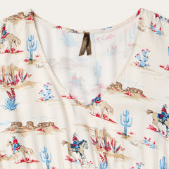 Desert Trails Print Prairie Dress White | Stetson Women