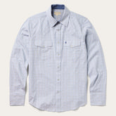Ombre Plaid Check Western Shirt Blue | Stetson Men